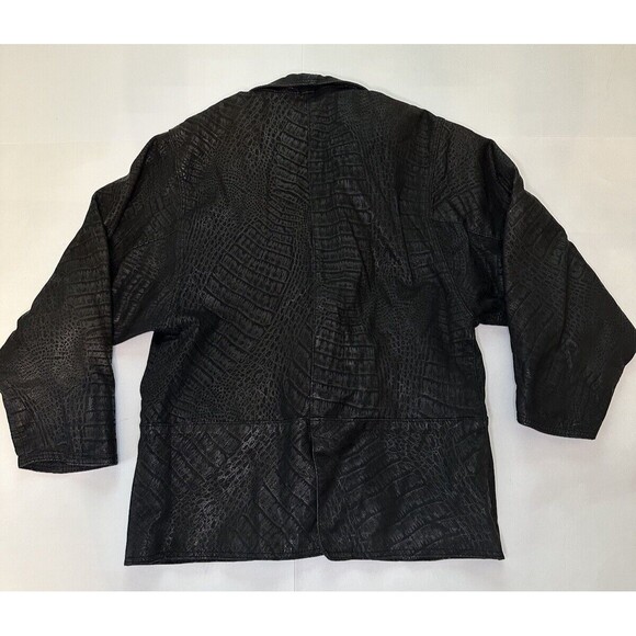 Vera Pelle Leather Jacket Women’s Black Zip Up Made In Italy Size 44 - Picture 2 of 12